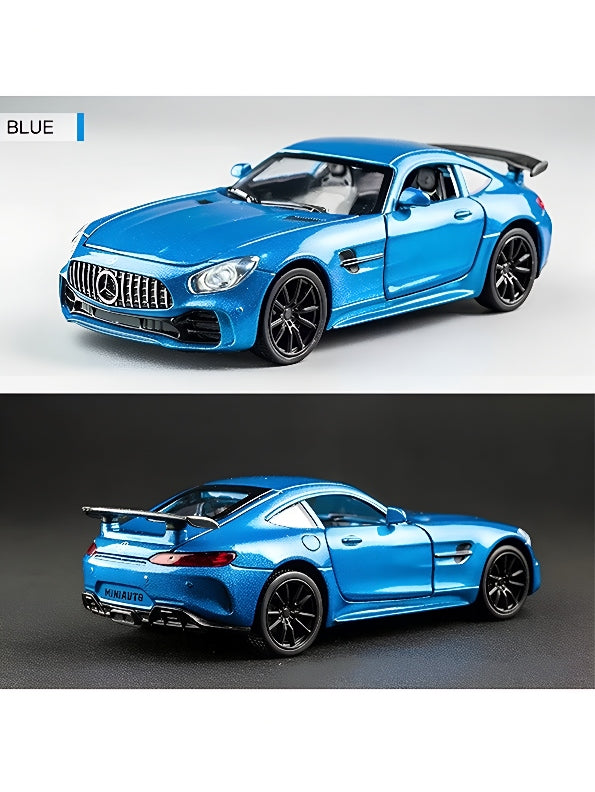 Mercedes Benz AMG GT R Metal Model Sports Diecast Car - Blue Scale 1:32 (TV-May-15)