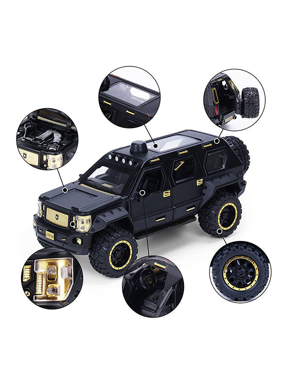 Military Metal Diecast Car - Black - Large Size (L3-148)