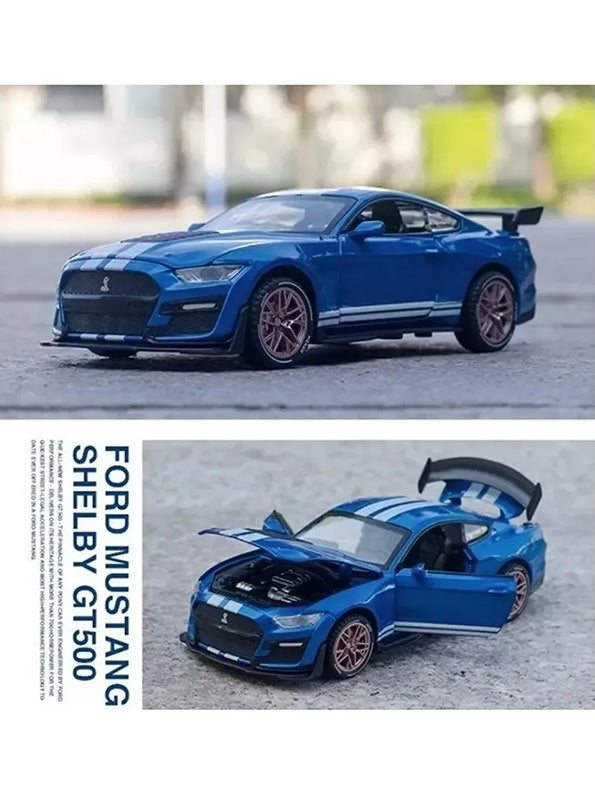 Mustang Shelby GT 500 Metal Model Diecast Car - Blue (TV-May-15)