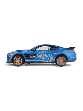 Mustang Shelby Cobra GT 500 Metal Model Diecast Car Scale 1:32 - Blue (S)