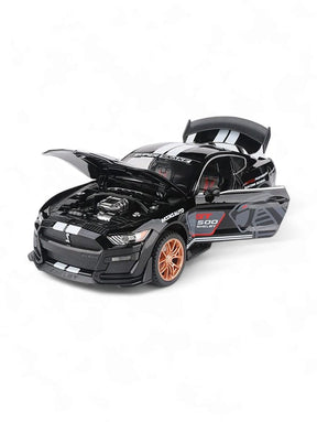 Mustang Shelby Cobra GT 500 Metal Model Diecast Car Scale 1:32 - Black (S)