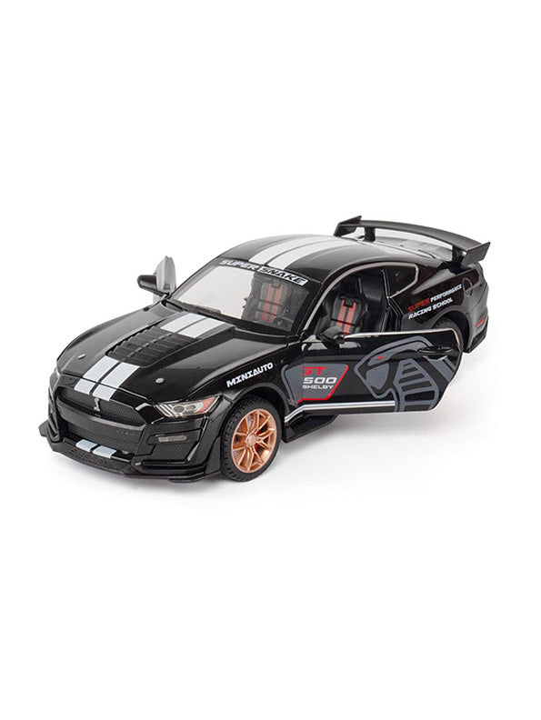 Mustang Shelby Cobra GT 500 Metal Model Diecast Car Scale 1:32 - Black (S)