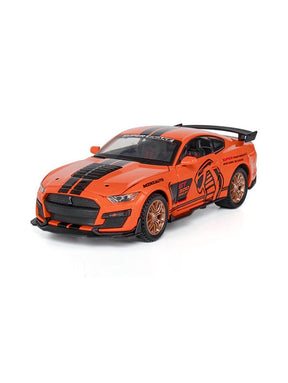 Mustang Shelby Cobra GT 500 Metal Model Diecast Car Scale 1:32 - Orange (S)