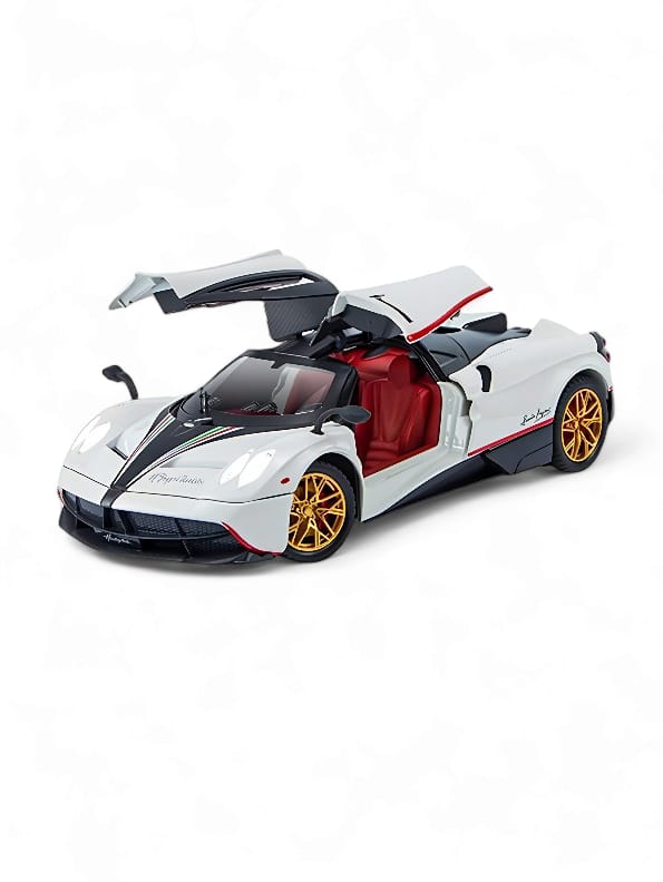 Pagani Huayra Racing Car Meta Model Diecast Scale 1:18 - White (S)