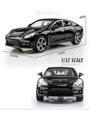 Porsche Panamera Metal Diecast Car - Scale 1:32 - Black (TV-AG-24)