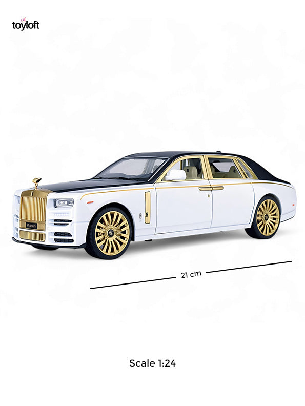 Limited Edition - Lux Gold - Rolls Royce Phantom Metal Diecast Car - Scale 1:24