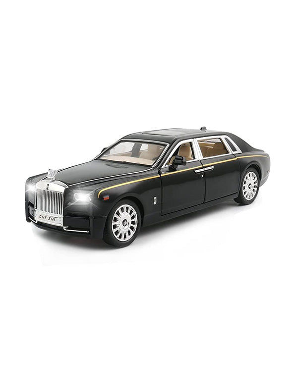 Rolls Royce Phantom Diecast Metal Modal Car Scale 1:32 - Black Medium Size (L12-81)