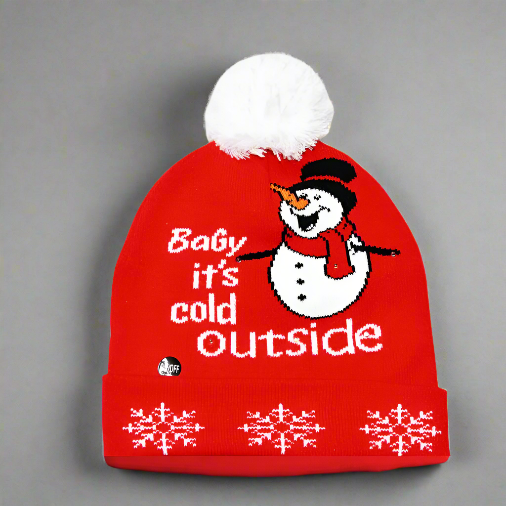 Light Up Christmas Beanie- It's Cold Outside