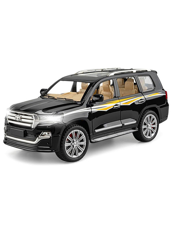 Toyota Land Cruiser Metal Diecast Model Car - Black - Big Size