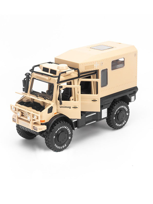 Mercedes Unimog U5000 Diecast Off-Road Vehicle Motorhome - Beige Scale 1:24 (T-M-16)