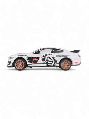 Mustang Shelby Cobra GT 500 Metal Model Diecast Car Scale 1:32 - White (S)