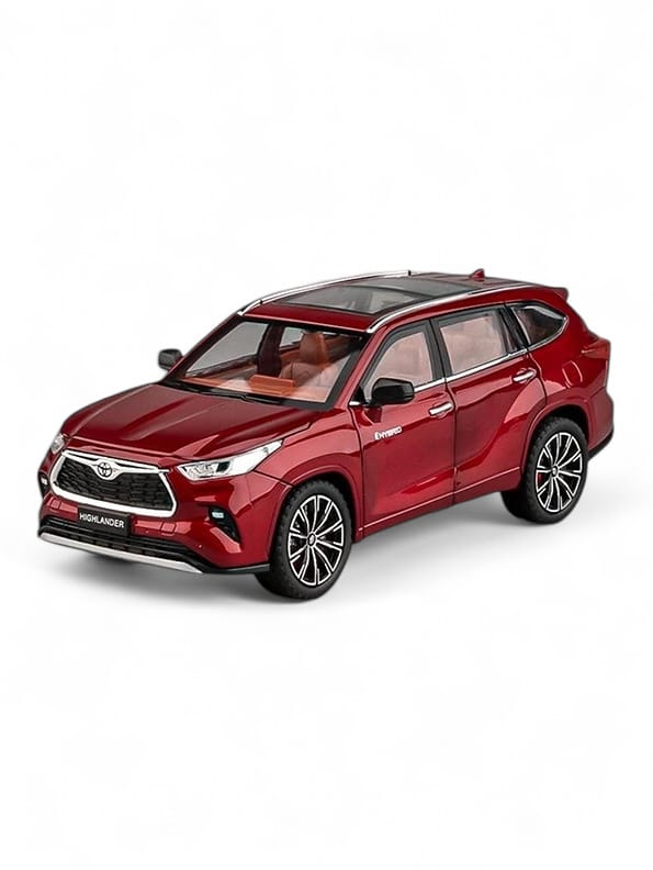 Toyota Highlander Model Metal Diecast Car 1:24 Scale - Red (TV-S-24)