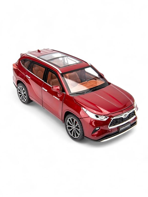 Toyota Highlander Model Metal Diecast Car 1:24 Scale - Red (TV-S-24)