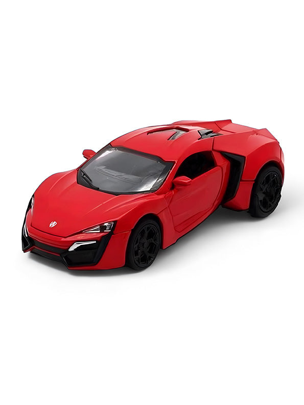 Lykan Hyper-Sport Metal Diecast Car - Red - Big Size - 1/24 Scale