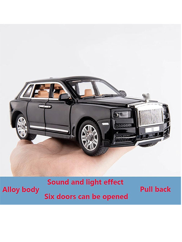 Rolls Royce Phantom Diecast Metal Modal Car Scale 1:32 - Black Medium Size (L12-81)